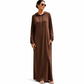 Women's Solid Color Casual Hooded Dress