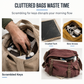 Men's Large Capacity Crossbody Bag Durable Multi Pocket Business Casual Shoulder Bag