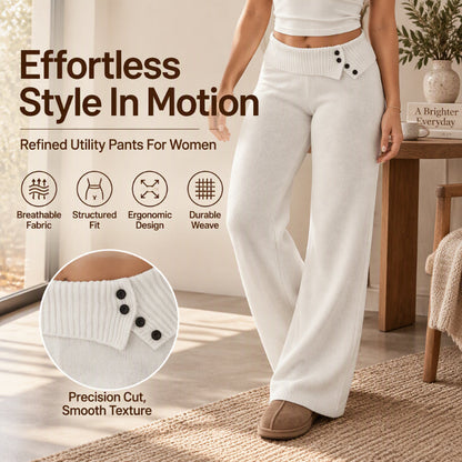 Women's Cozy Knit Wide Leg Pants