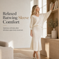 Elegant V Neck Batwing Sleeve Knit Top and Midi Skirt Two Piece Set