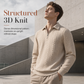 🧶 Refined Woven Texture, Easy Layered Comfort | Men's Casual Jacquard Knit Pullover