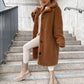 Women's Warm Plush Button-Down Lapel Coat