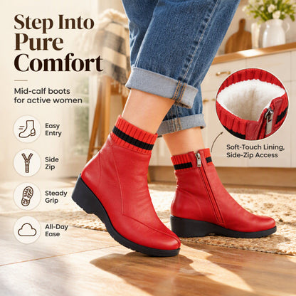 ✨ Women's Cozy Warm Boots — Non-Slip, Side Zip & Fleece Lined 👢