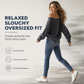 Women's Casual Off Shoulder Mineral Wash Oversized Slouchy Sweatshirt