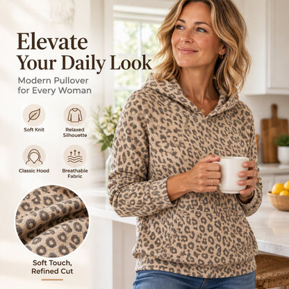 Women's Casual Leopard Print Sweatshirt