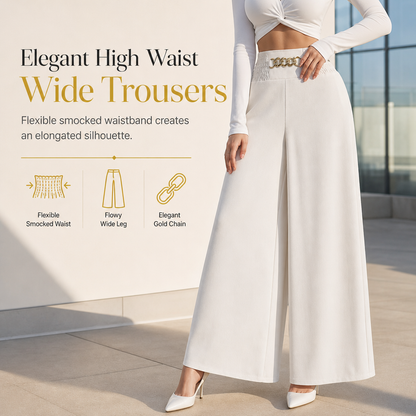 Women's Casual High-Waisted Wide-Leg Pants