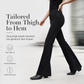 Women's High-Waisted Flare Denim Jeans Classic Black Slim Fit Five-Pocket Pants
