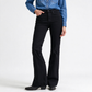 Women's High-Waisted Flare Denim Jeans Classic Black Slim Fit Five-Pocket Pants
