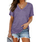 💕Hot Promotion- UP TO 50% OFF🌷👚Women's Short Sleeve V Neck Dolman Tops with Side Shirring